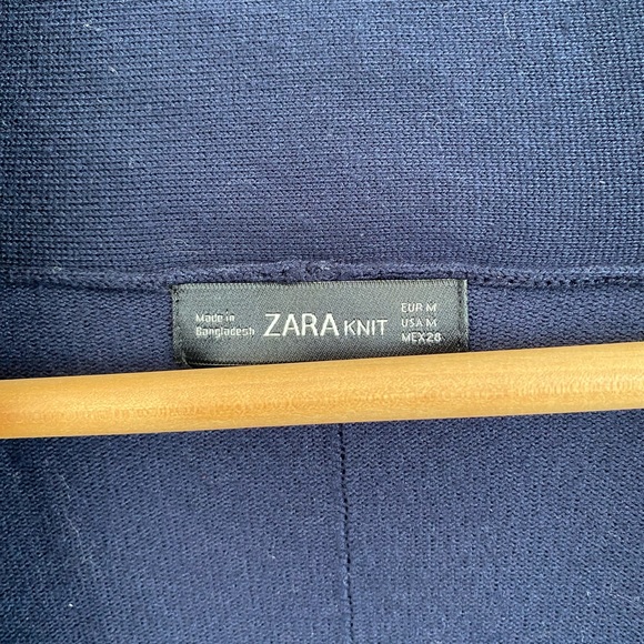 Zara Knit Open Front Navy Cardigan - Picture 5 of 5